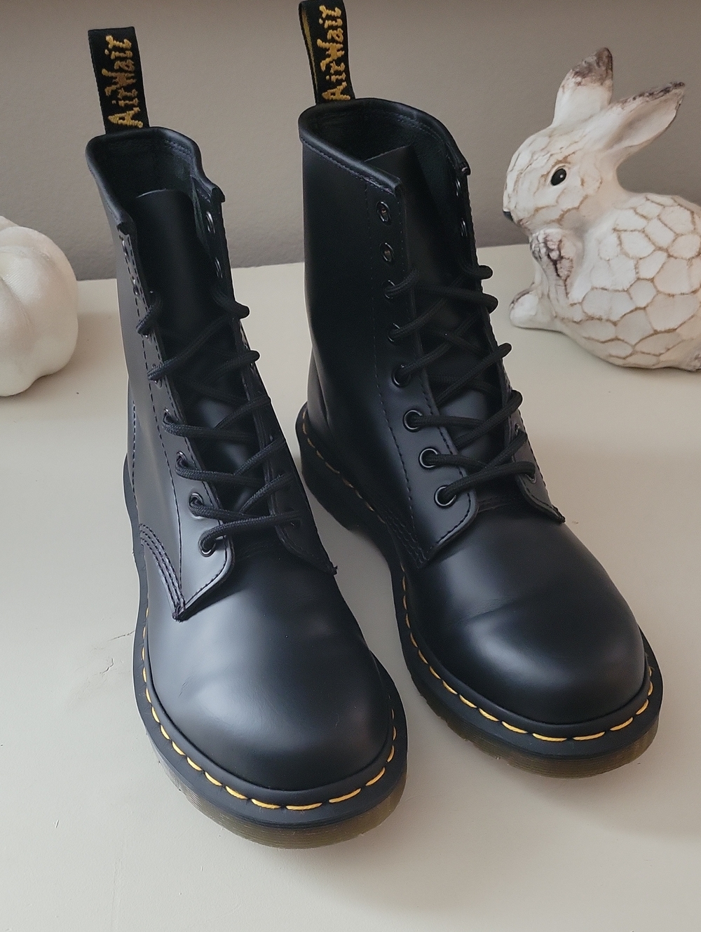 Dr. Martens 1460 Women's Black Lace-Up Boots with Bouncy Soles